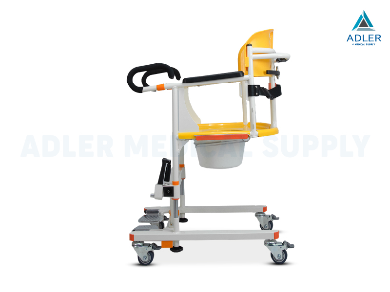 รถเข็นเคลื่อนย้ายผู้ป่วย อเนกประสงค์ รุ่นระบบมือหมุน (Manual Transfer Chair) - รับประกัน 2 ปี