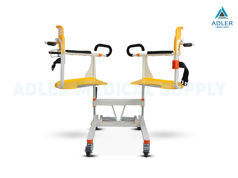 รถเข็นเคลื่อนย้ายผู้ป่วย อเนกประสงค์ รุ่นระบบมือหมุน (Manual Transfer Chair) - รับประกัน 2 ปี