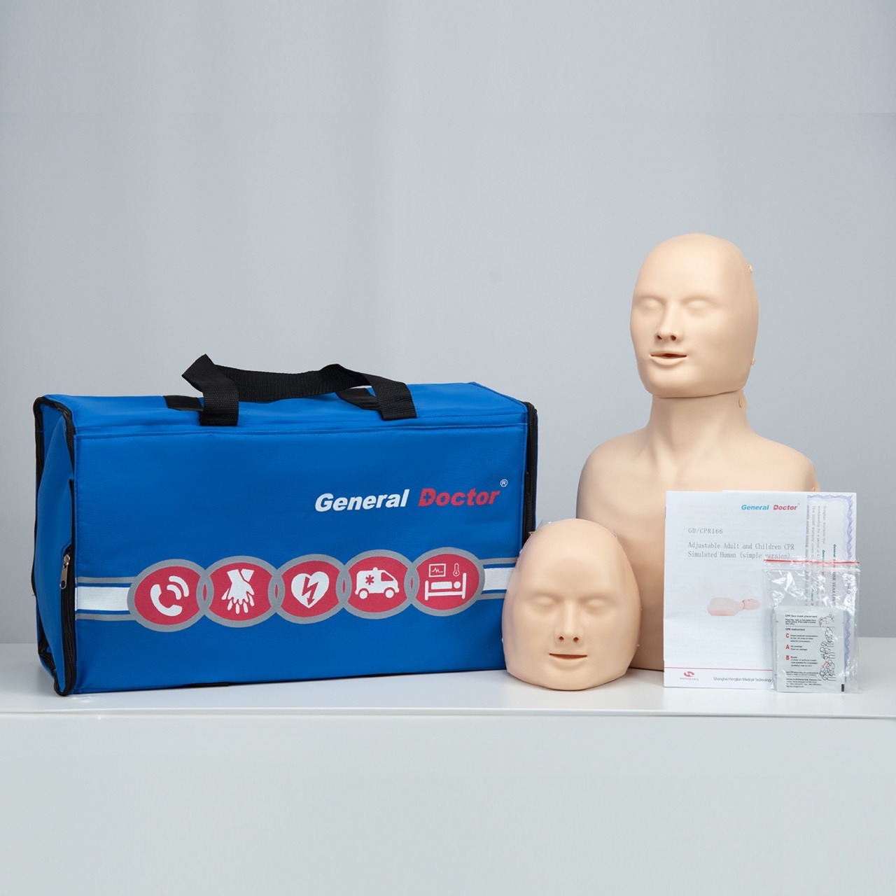 เครื่องกระตุกหัวใจไฟฟ้าอัตโนมัติ (AED) Yuwell รุ่น HeartSave YA8 (รับประกันศูนย์ไทย 6 ปี) พร้อมตู้เก็บ AED + หุ่น CPR
