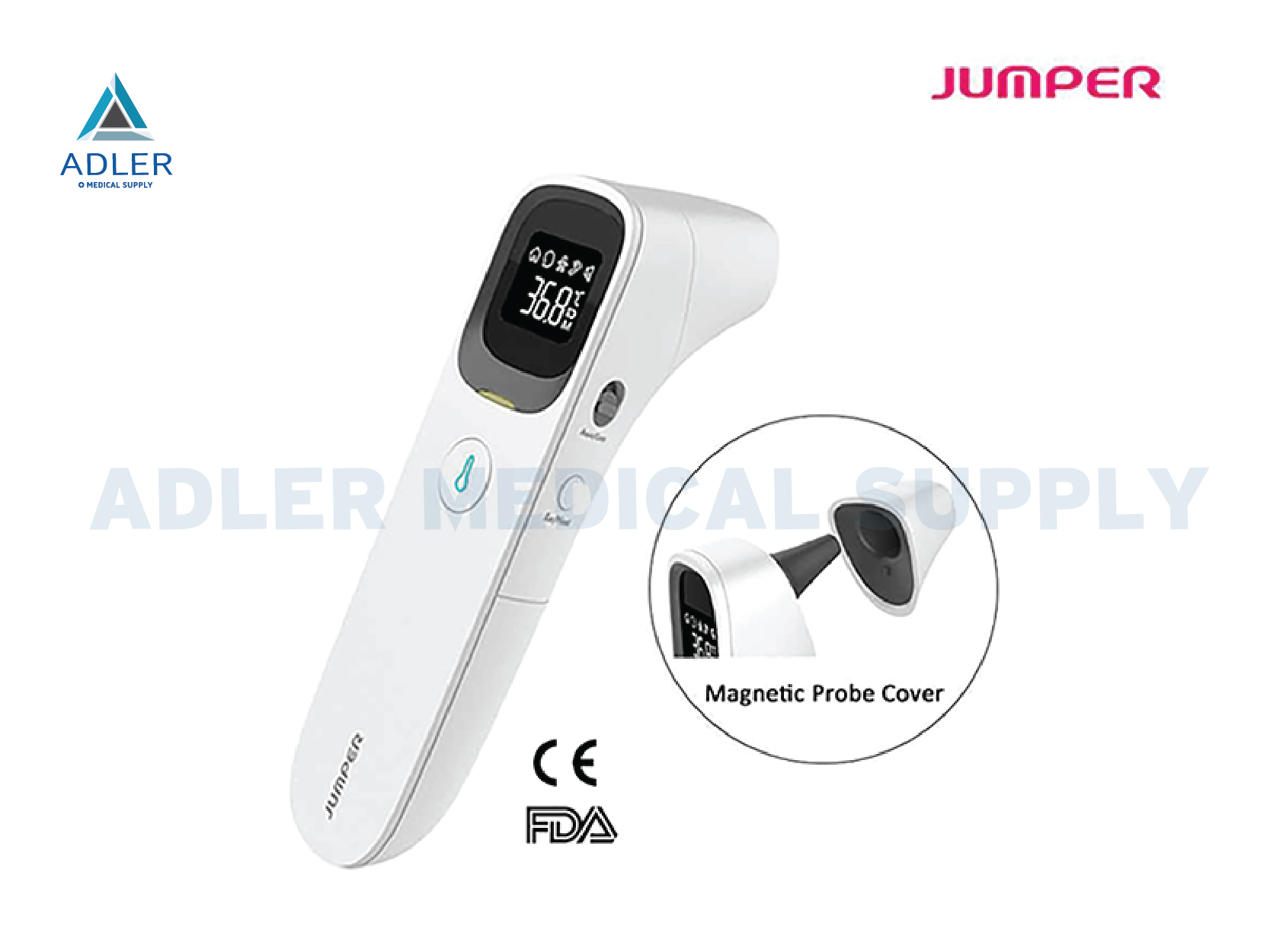 เครื่องวัดอุณหภูมิร่างกายอินฟราเรด รุ่น JPD-FR300 เครื่องวัดอุณหภูมิร่างกายอินฟราเรด รุ่น JPD-FR300