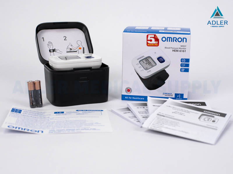 เครื่องวัดความดันโลหิตแบบสายรัดข้อมือ Omron รุ่น HEM-6161