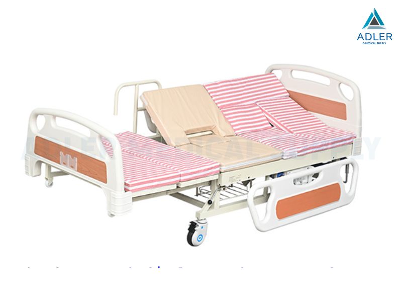 เตียงพยาบาลมือหมุน แบบปีกนก พลิกตะแคงตัวซ้าย-ขวา รุ่นซุปเปอร์ชีป Super Cheap (C-021)