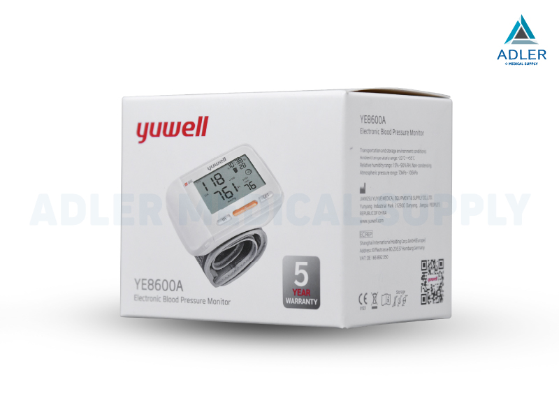 เครื่องวัดความดันโลหิตดิจิตอล แบบข้อมือ Yuwell รุ่น YE8600A