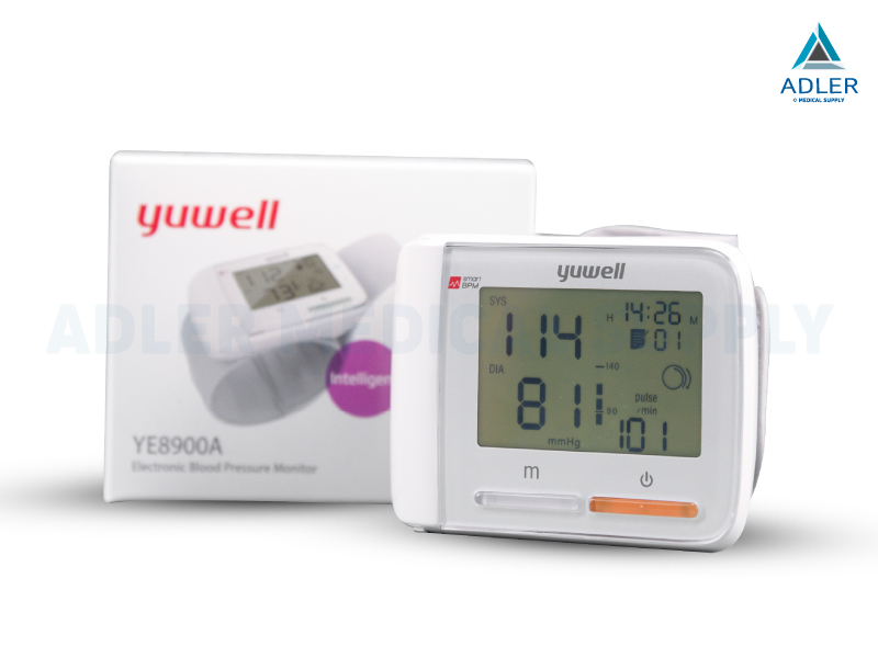 เครื่องวัดความดันโลหิตดิจิตอลแบบพกพา แบบข้อมือ Yuwell รุ่น YE8900A