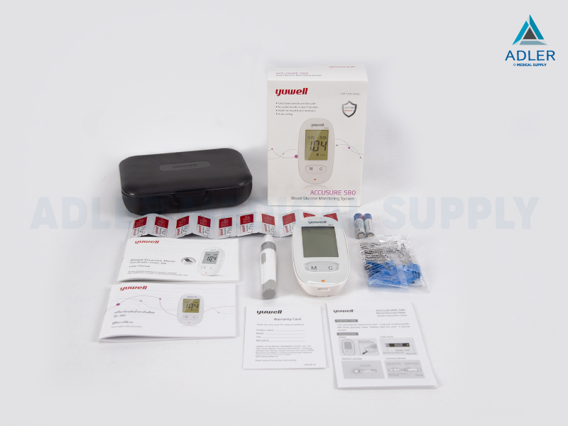 เครื่องตรวจวัดระดับน้ำตาลในเลือด YUWELL Blood Glucose Meter รุ่น 580