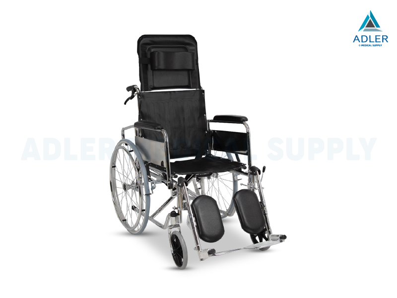 วีลแชร์โรงพยาบาล สำหรับ คนตัวใหญ่ รุ่นปรับเอนนอน (High Back & Reclining Manual Wheelchair)