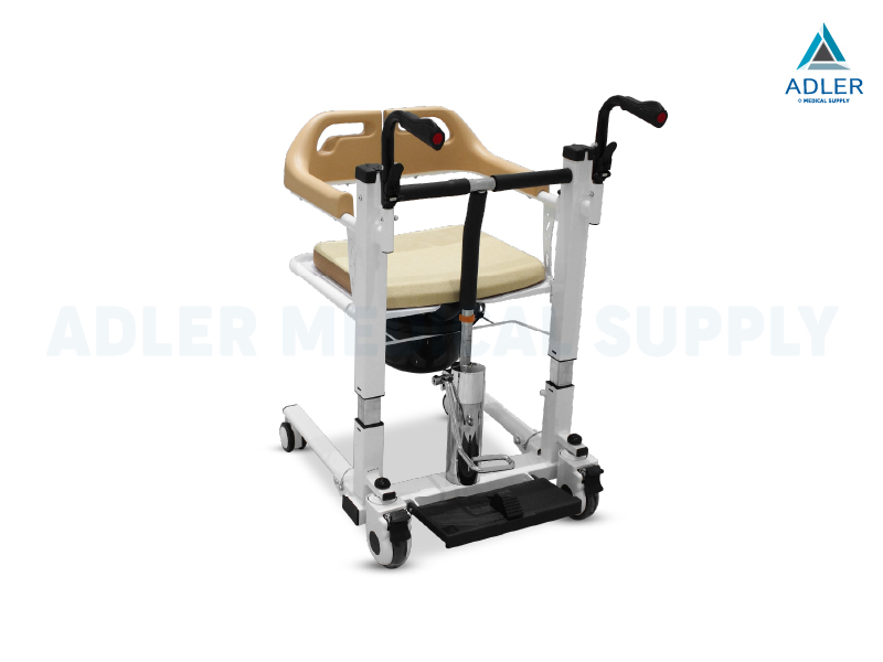 รถเข็นเคลื่อนย้ายคนไข้ (Hydraulic Transfer Chair) รุ่น YK-TC0006 แบบแมนนวล รับประกัน 2 ปี