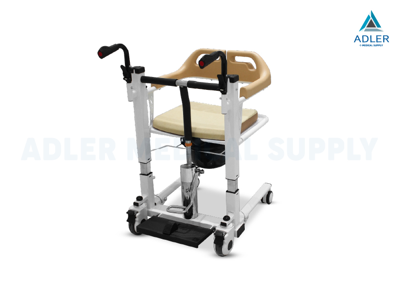 รถเข็นเคลื่อนย้ายคนไข้ (Hydraulic Transfer Chair) รุ่น YK-TC0006 แบบแมนนวล รับประกัน 2 ปี