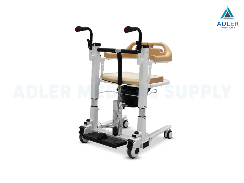 รถเข็นเคลื่อนย้ายคนไข้ (Hydraulic Transfer Chair) รุ่น YK-TC0006 แบบแมนนวล รับประกัน 2 ปี