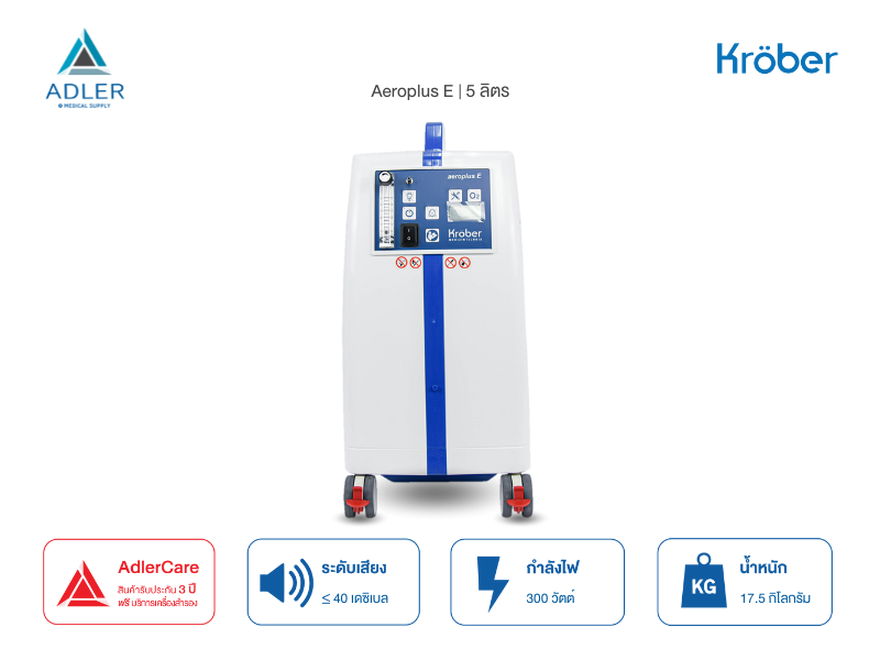 เครื่องผลิตออกซิเจน ขนาด 5 ลิตร Kroeber รุ่น Aeroplus E (Germany)