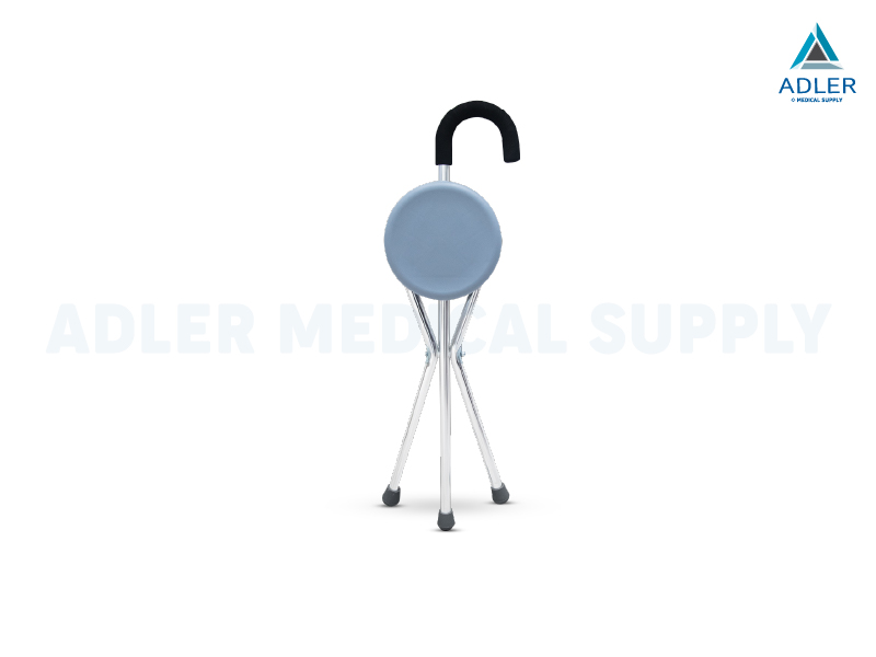 Aluminium Crutch Chair ไม้เท้าเก้าอี้อลูมิเนียม พับได้ นั่งได้