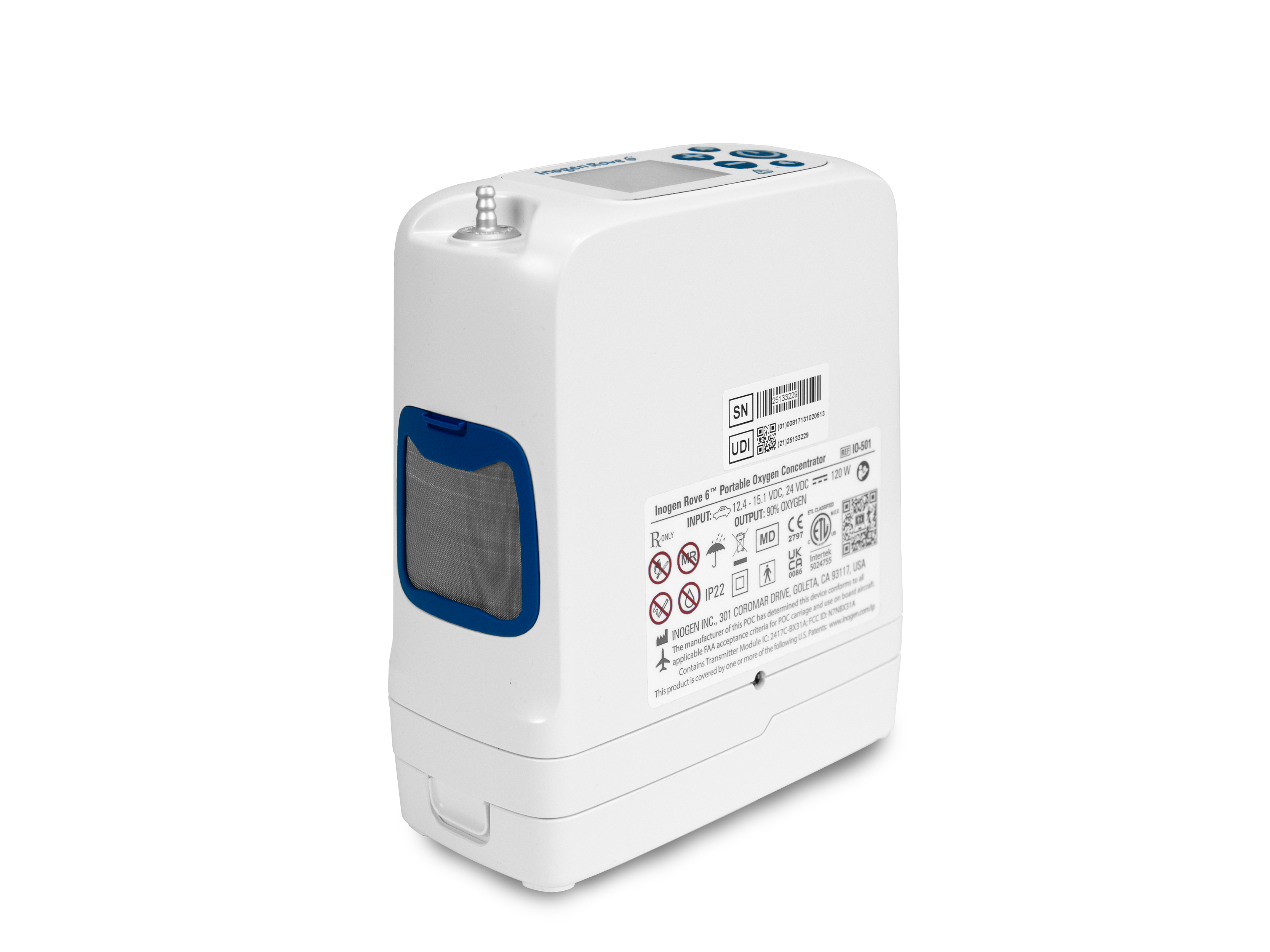 เครื่องผลิตออกซิเจนพกพา Inogen Rove 6 เครื่องผลิตออกซิเจนพกพา Inogen Rove 6