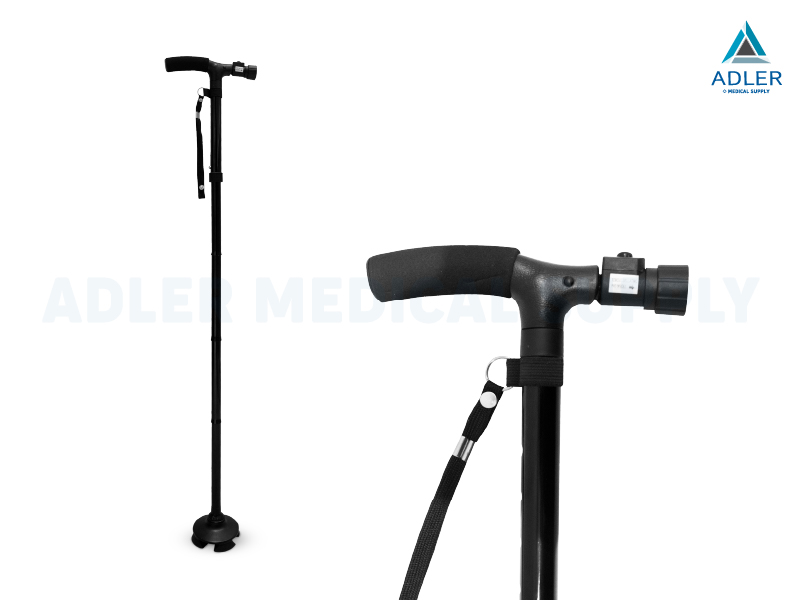 ไม้เท้า Trusty cane พับได้ พร้อมไฟ LED ให้ความสว่าง