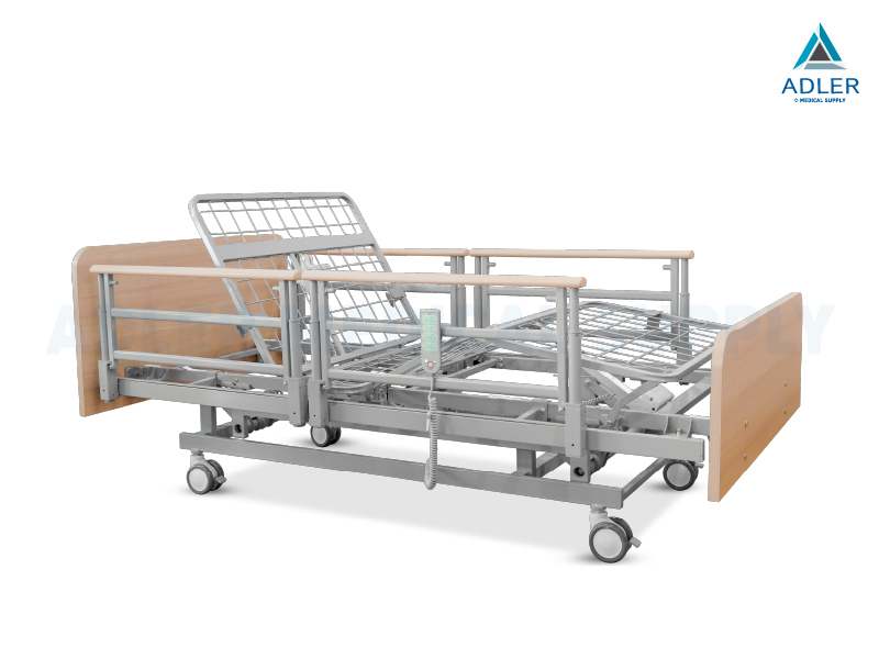 เตียงผู้ป่วยไฟฟ้า 5 ฟังก์ชั่น รุ่น Ecofit-3 ลายไม้ (Wooden Electric Bed)