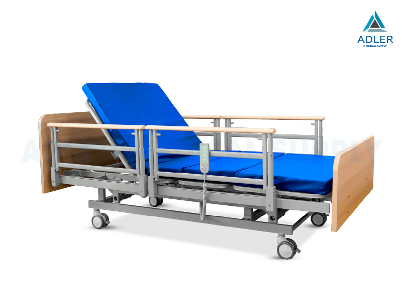 เตียงผู้ป่วยไฟฟ้า 5 ฟังก์ชั่น รุ่น Ecofit-3 ลายไม้ (Wooden Electric Bed)