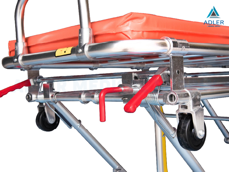 เตียงเคลื่อนย้ายผู้ป่วย สำหรับรถฉุกเฉิน (Ambulance) ปรับพนักพิงหลังได้