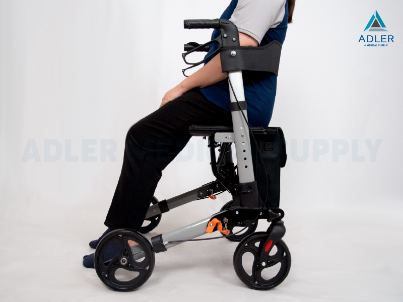 อุปกรณ์ช่วยพยุงเดิน Rollator รุ่น BT807L น้ำหนักเบา พับเก็บง่าย รับประกัน 1 ปี