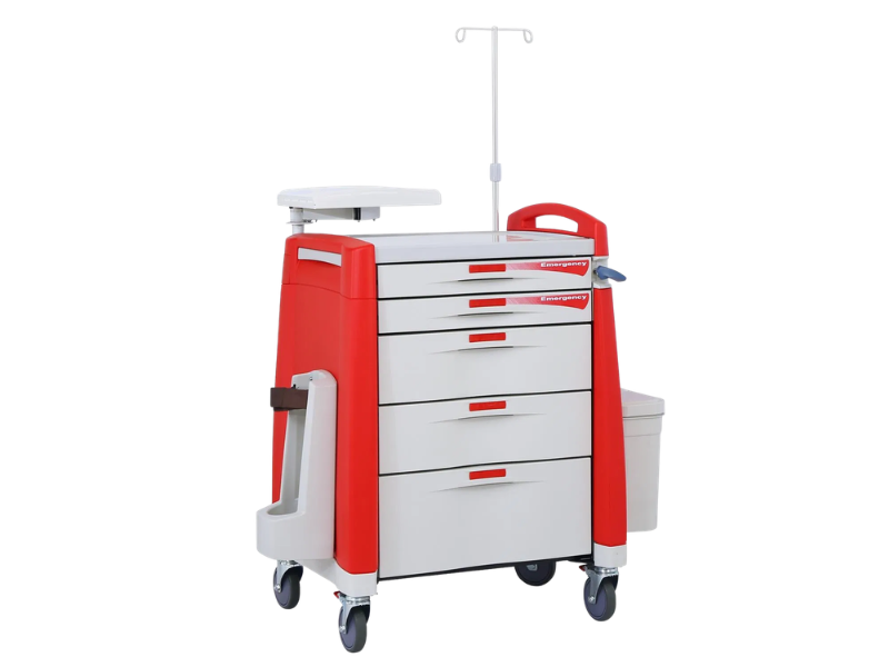 รถเข็นจัดเตรียมยา (Emergency Cart) - รับประกัน 1 ปี