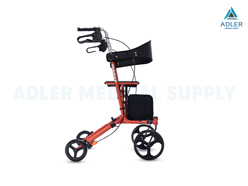รถเข็นช่วยเดิน อุปกรณ์ช่วยพยุงเดิน Rollator ยี่ห้อ Drive Medical รุ่น Hugo Sidekick Rollator (Orange)  รับประกัน 2 ปี